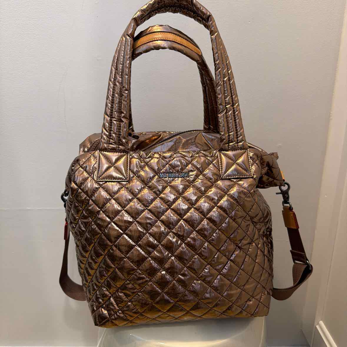 MZ Wallace Copper Metallic Medium Sutton Purse