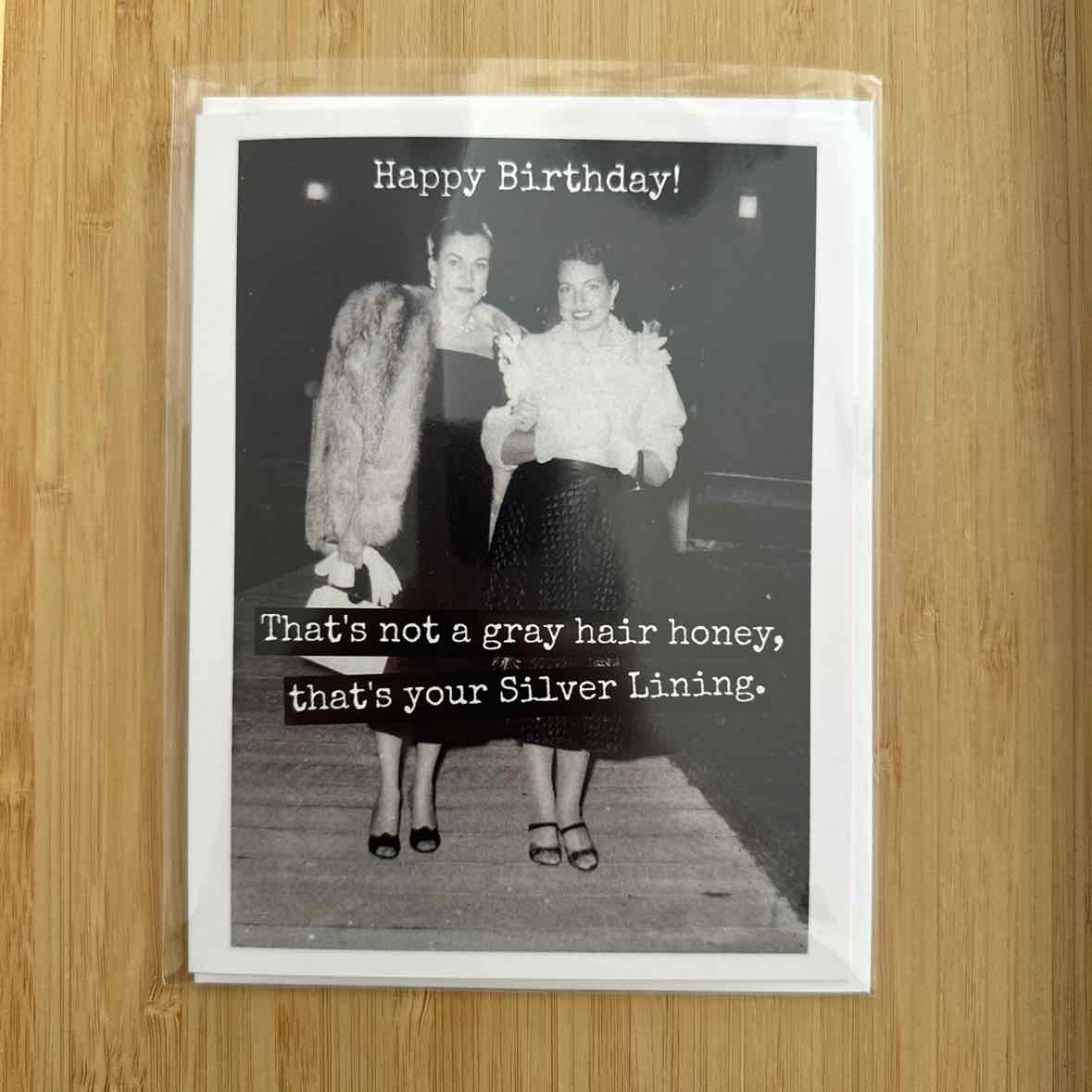 Happy Birthday - Silver Lining Card
